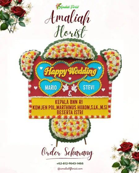 Papan Bunga Pernikahan Gading Rejo
